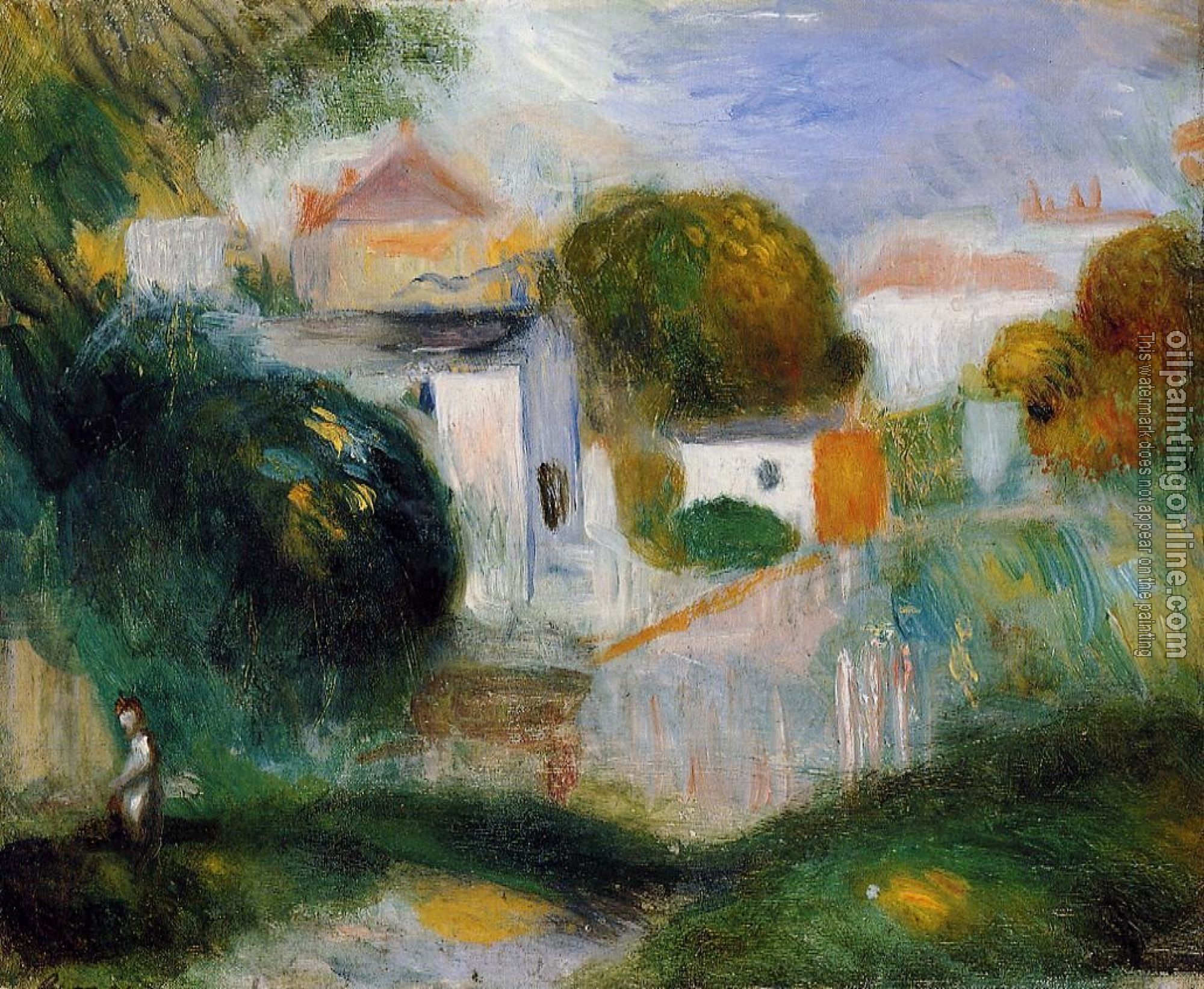 Renoir, Pierre Auguste - Houses in the Trees